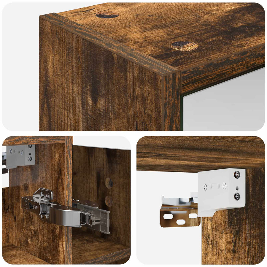Badkamer spiegelkast Gerookt eiken 73,5 x 16 x 62,5 cm