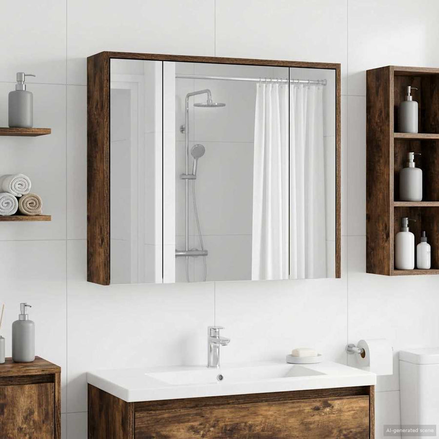 Badkamer spiegelkast Gerookt eiken 73,5 x 16 x 62,5 cm