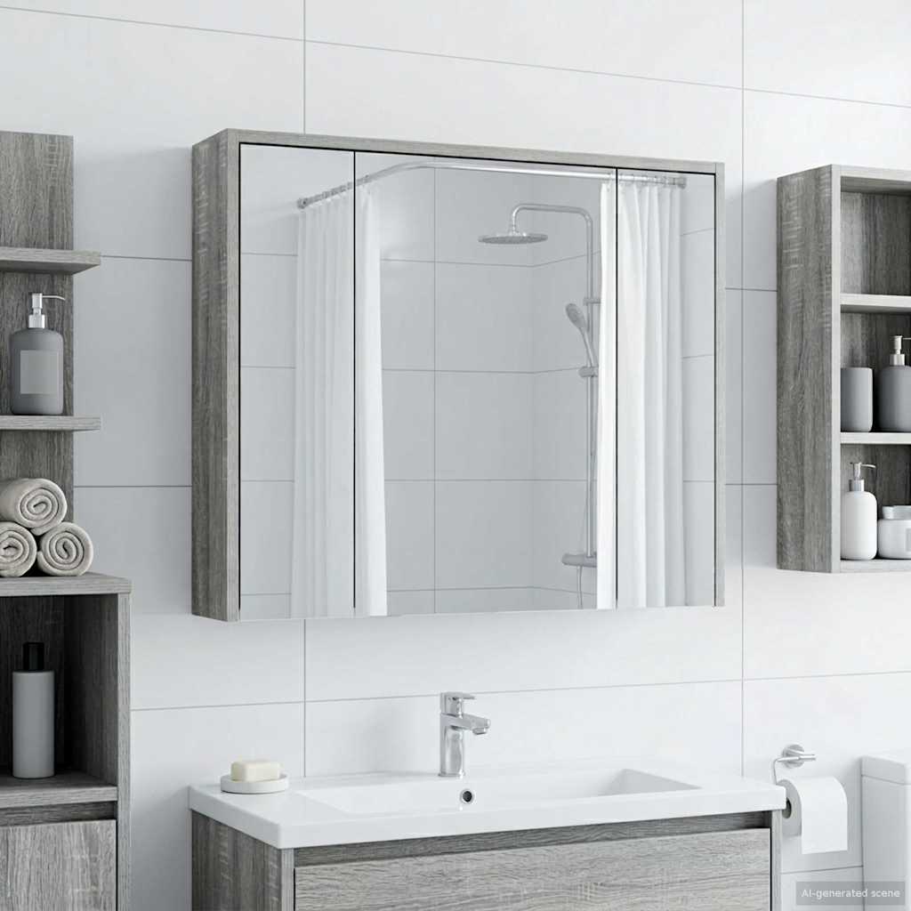 Badkamer spiegelkast Grijs Sonoma 73,5 x 16 x 62,5 cm