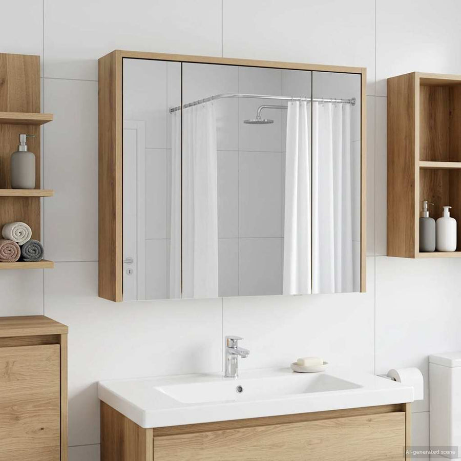 Badkamer spiegelkast Ambachtelijk eiken 73,5 x 16 x 62,5 cm