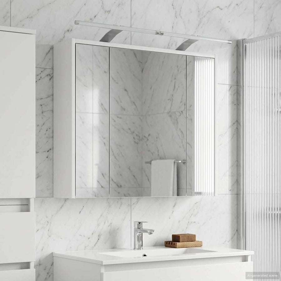 Badkamer spiegelkast voor Wit 73,5 x 16 x 62,5 cm Bewerkt hout