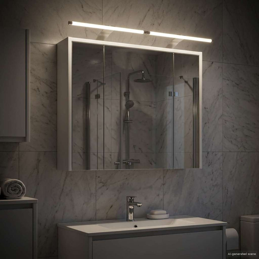 Badkamer spiegelkast voor Wit 73,5 x 16 x 62,5 cm Bewerkt hout