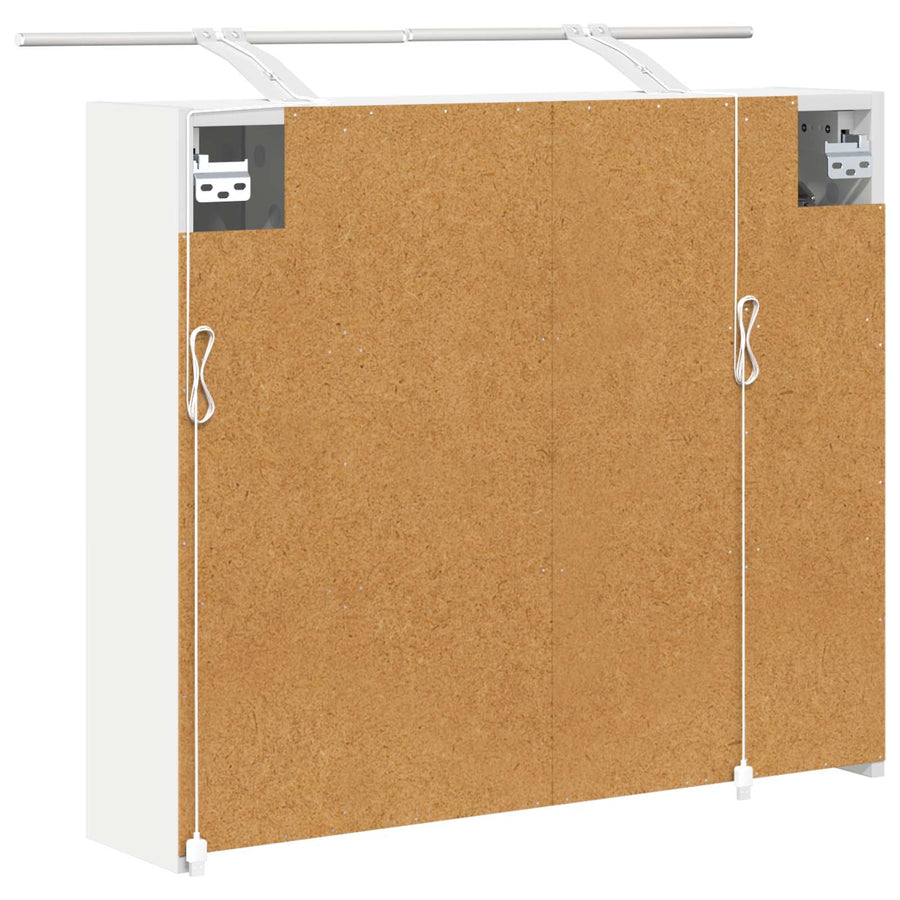 Badkamer spiegelkast voor Wit 73,5 x 16 x 62,5 cm Bewerkt hout