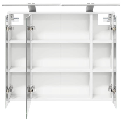 Badkamer spiegelkast voor Wit 73,5 x 16 x 62,5 cm Bewerkt hout