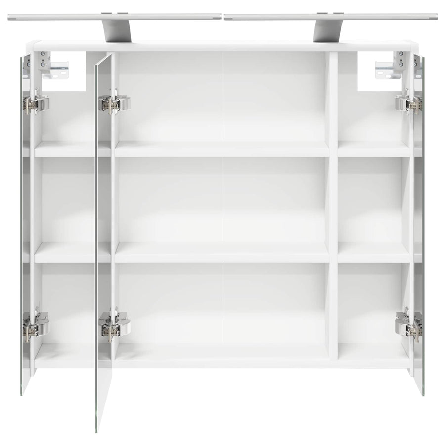 Badkamer spiegelkast voor Wit 73,5 x 16 x 62,5 cm Bewerkt hout