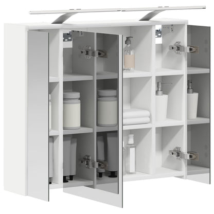 Badkamer spiegelkast voor Wit 73,5 x 16 x 62,5 cm Bewerkt hout