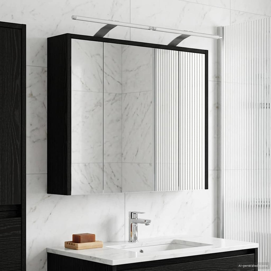 Badkamer spiegelkast Zwart Eiken 73,5 x 16 x 62,5 cm