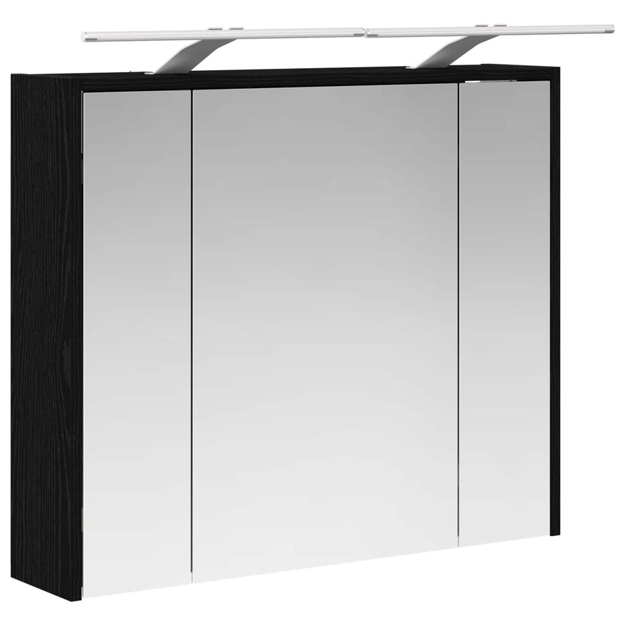 Badkamer spiegelkast Zwart Eiken 73,5 x 16 x 62,5 cm