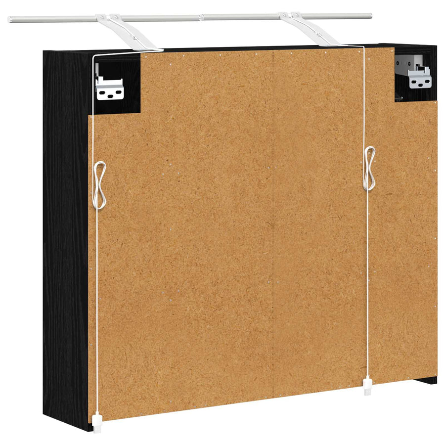 Badkamer spiegelkast Zwart Eiken 73,5 x 16 x 62,5 cm