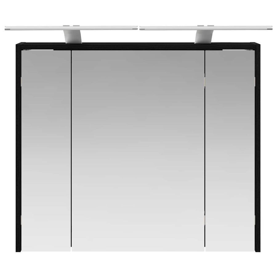 Badkamer spiegelkast Zwart Eiken 73,5 x 16 x 62,5 cm