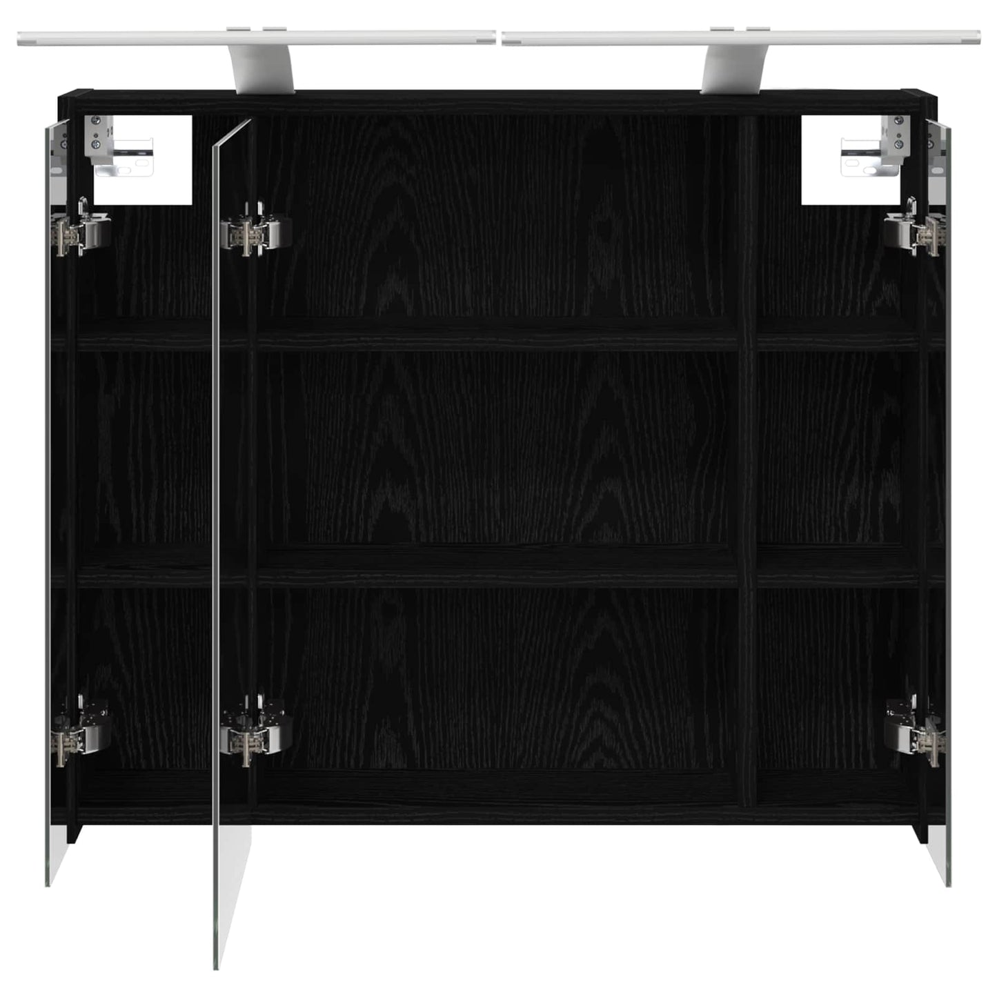 Badkamer spiegelkast Zwart Eiken 73,5 x 16 x 62,5 cm