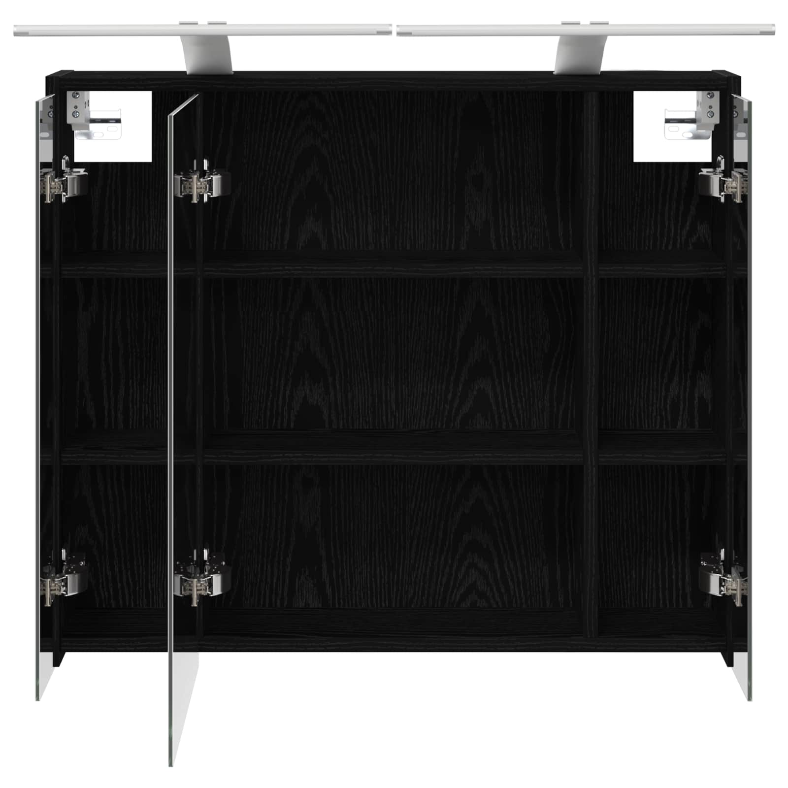 Badkamer spiegelkast Zwart Eiken 73,5 x 16 x 62,5 cm