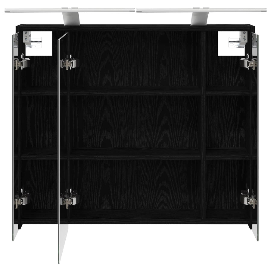 Badkamer spiegelkast Zwart Eiken 73,5 x 16 x 62,5 cm