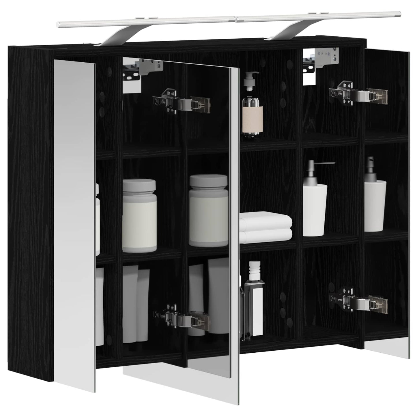 Badkamer spiegelkast Zwart Eiken 73,5 x 16 x 62,5 cm