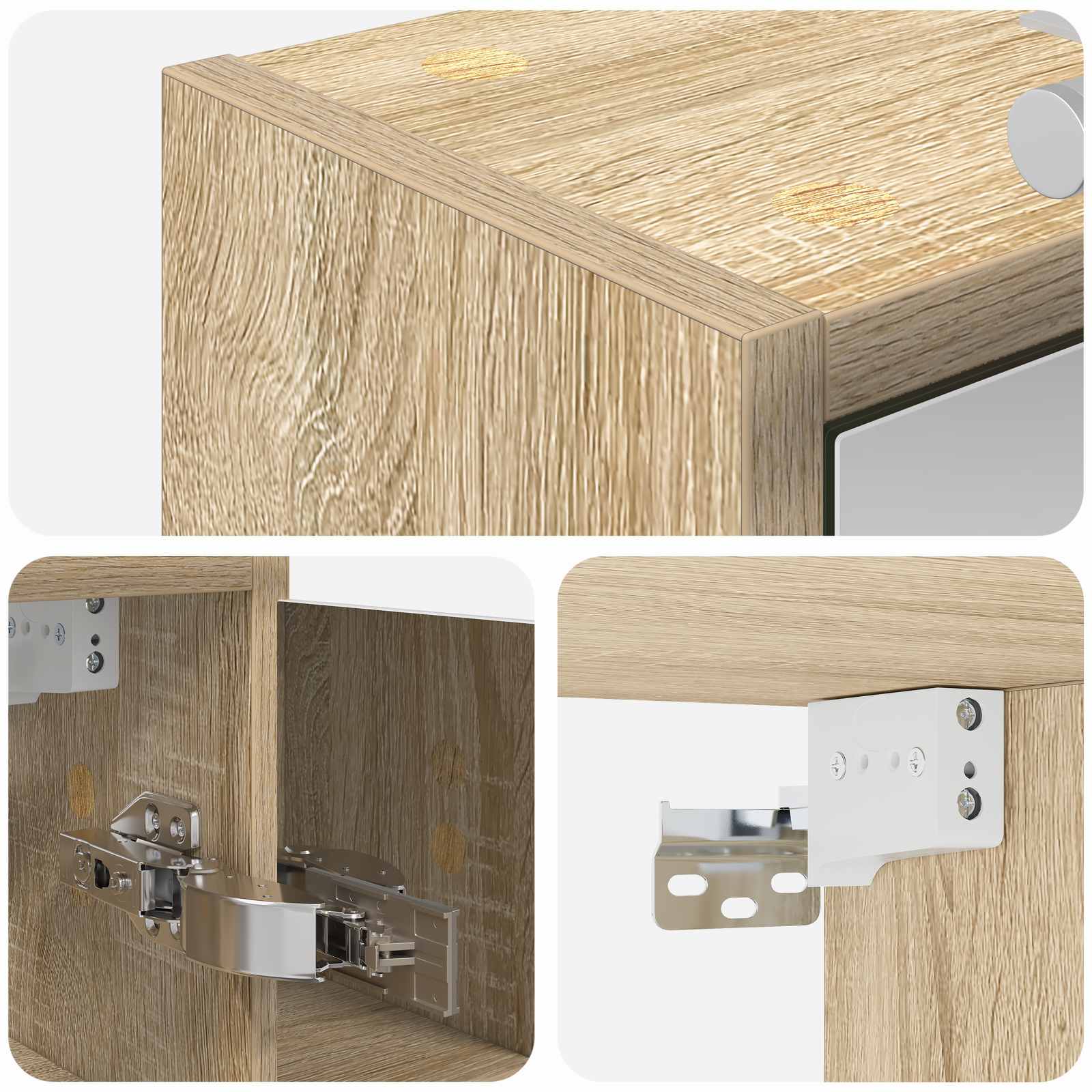 Badkamer spiegelkast Sonoma Eiken 73,5 x 16 x 62,5 cm