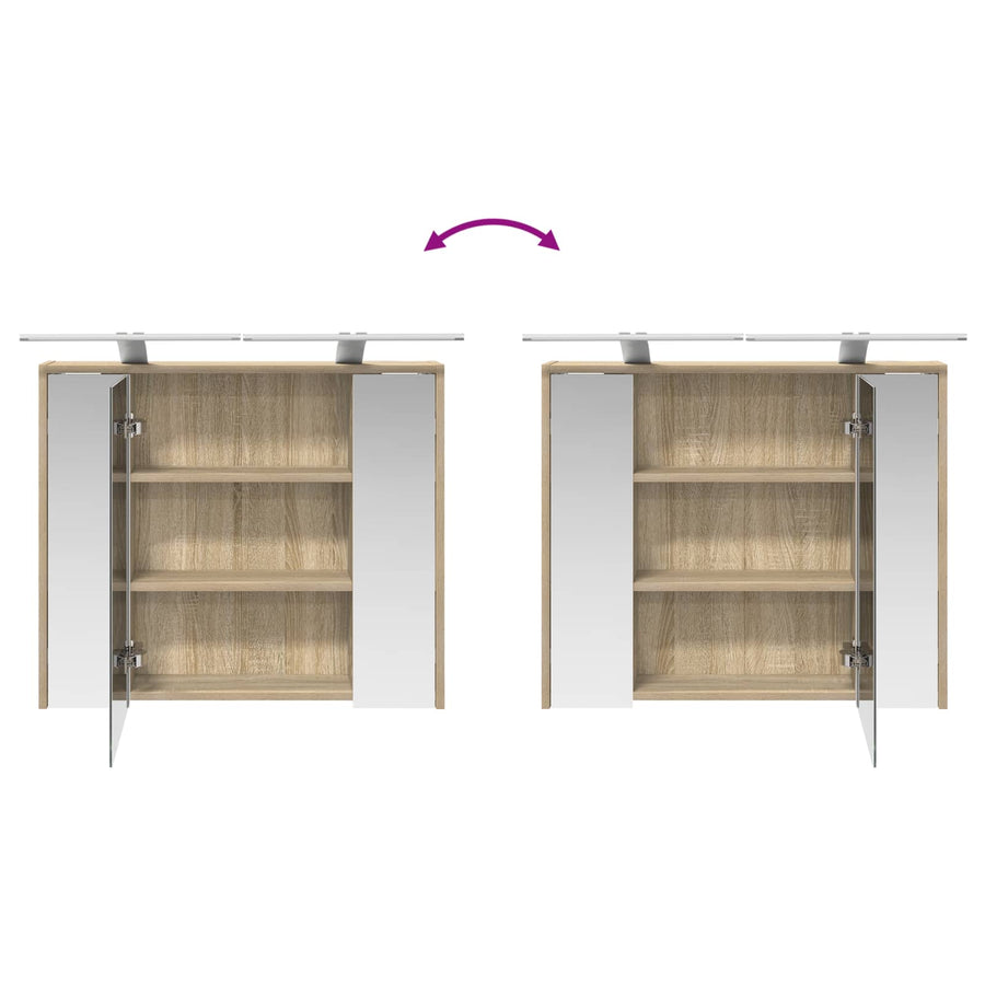 Badkamer spiegelkast Sonoma Eiken 73,5 x 16 x 62,5 cm