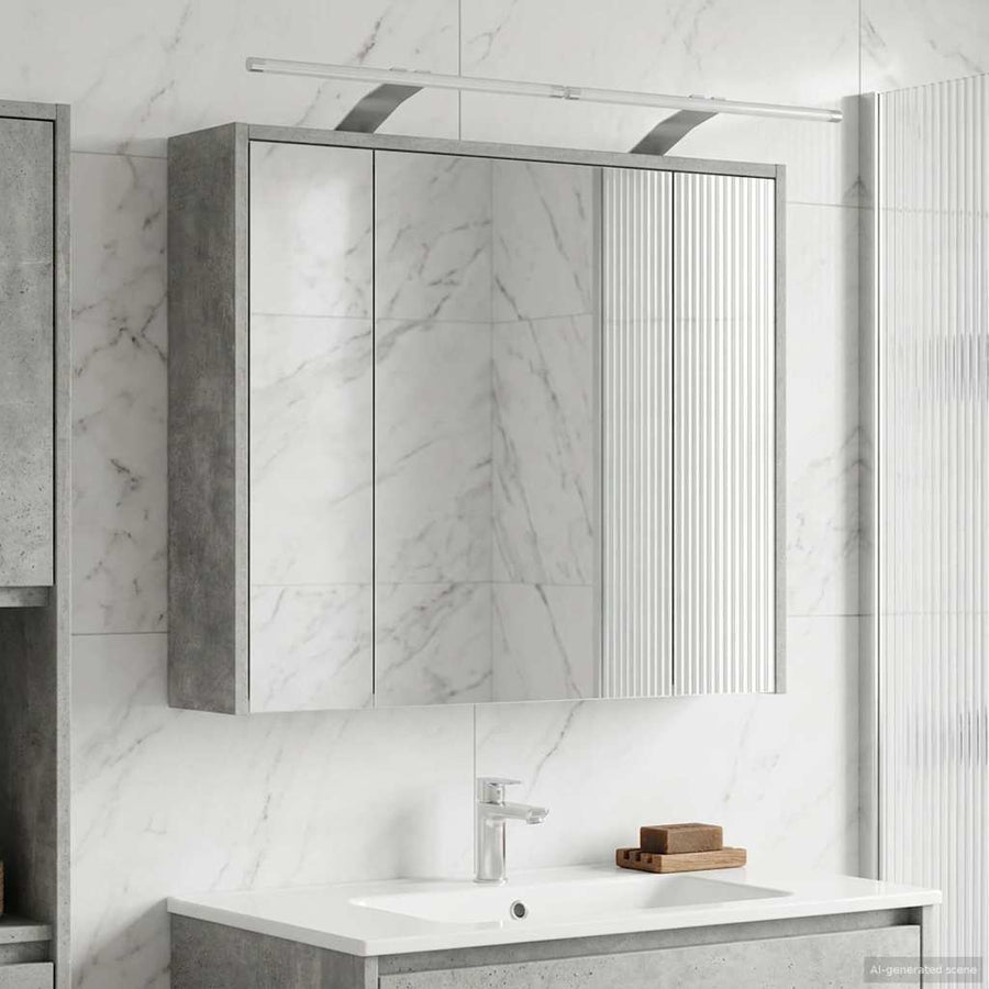 Badkamer spiegelkast Beton Grijs 73,5 x 16 x 62,5 cm