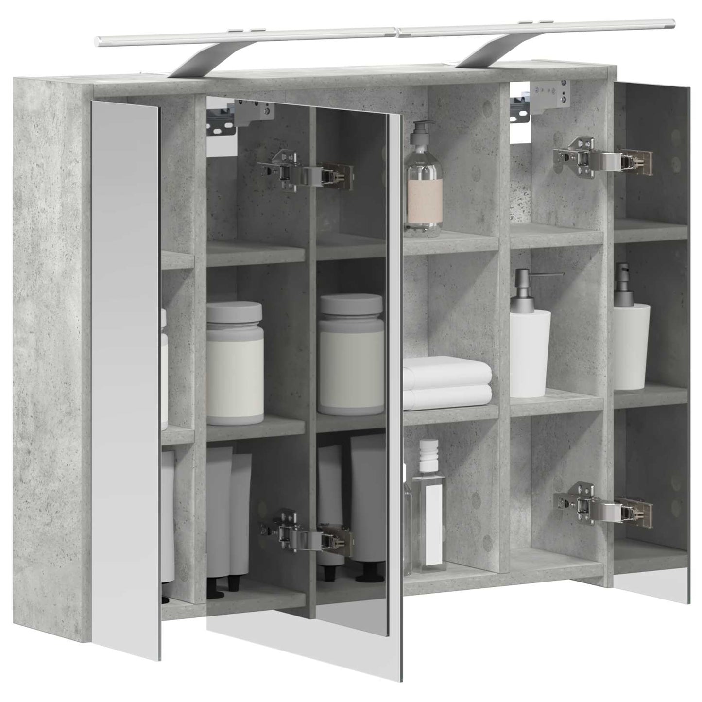 Badkamer spiegelkast Beton Grijs 73,5 x 16 x 62,5 cm