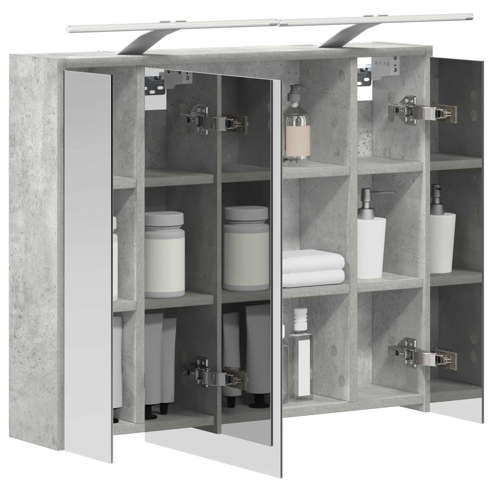 Badkamer spiegelkast Beton Grijs 73,5 x 16 x 62,5 cm