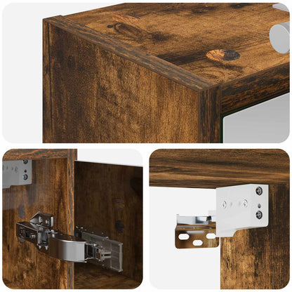 Badkamer spiegelkast Gerookt eiken 73,5 x 16 x 62,5 cm