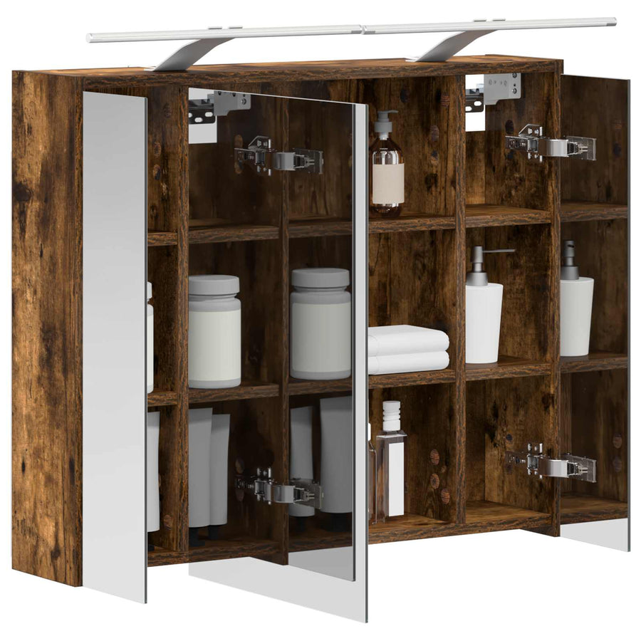 Badkamer spiegelkast Gerookt eiken 73,5 x 16 x 62,5 cm