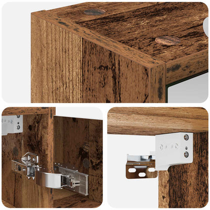 Badkamer spiegelkast Oudhout 73,5 x 16 x 62,5 cm Bewerkt hout