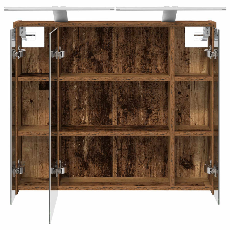 Badkamer spiegelkast Oudhout 73,5 x 16 x 62,5 cm Bewerkt hout