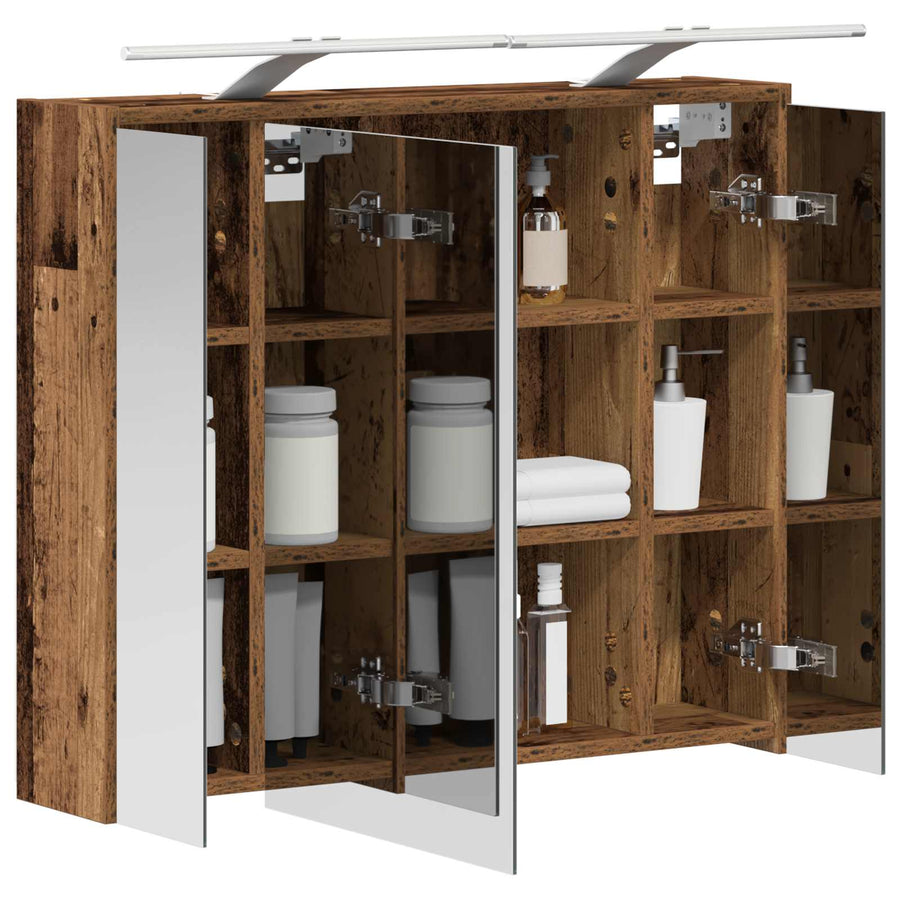 Badkamer spiegelkast Oudhout 73,5 x 16 x 62,5 cm Bewerkt hout