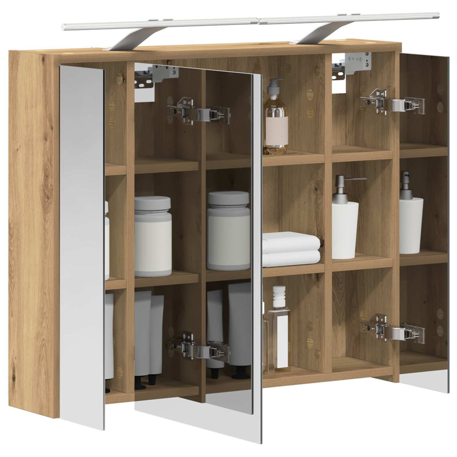Badkamer spiegelkast Ambachtelijk eiken 73,5 x 16 x 62,5 cm