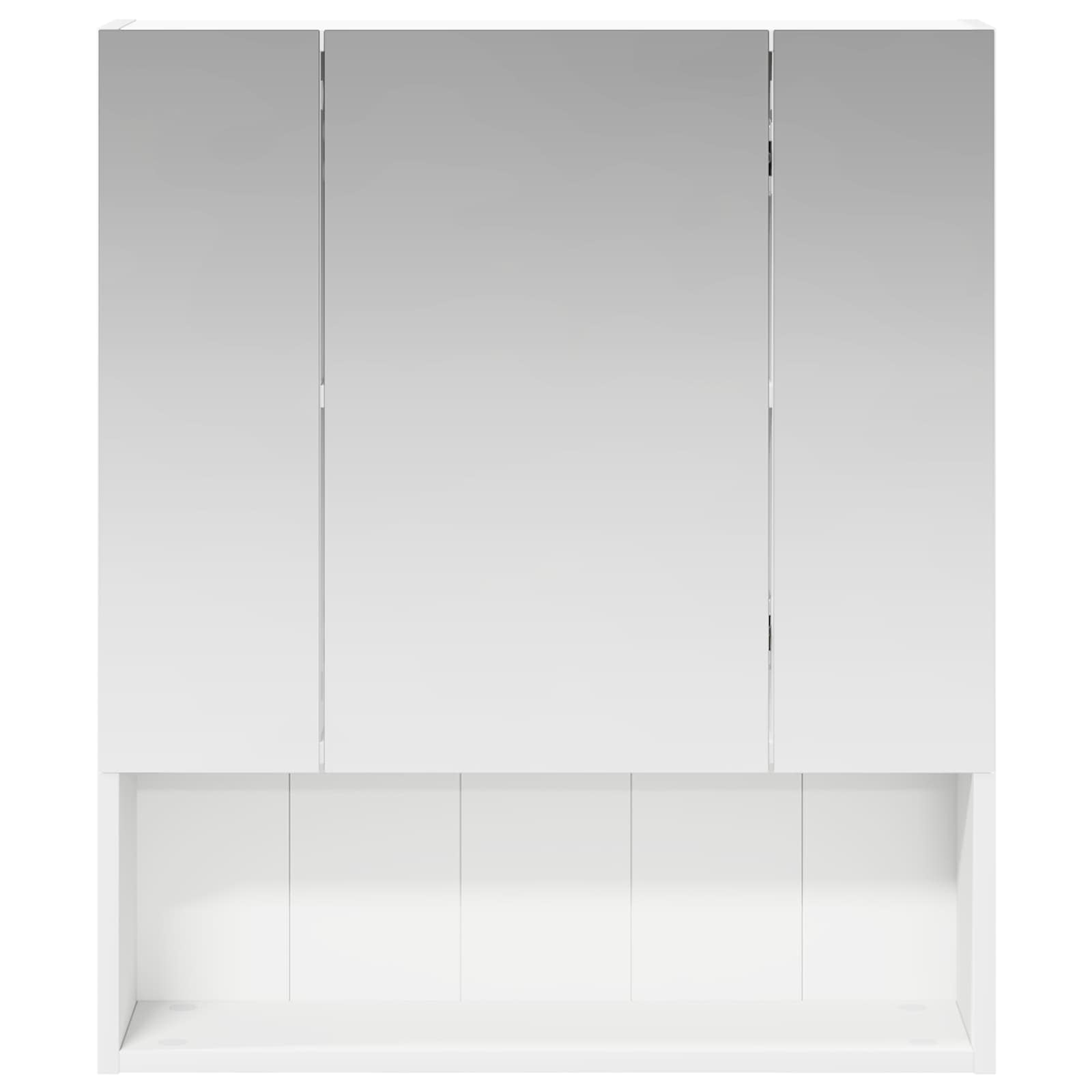 Badkamer spiegelkast Wit 60 x 14.5 x 70 cm Bewerkt hout