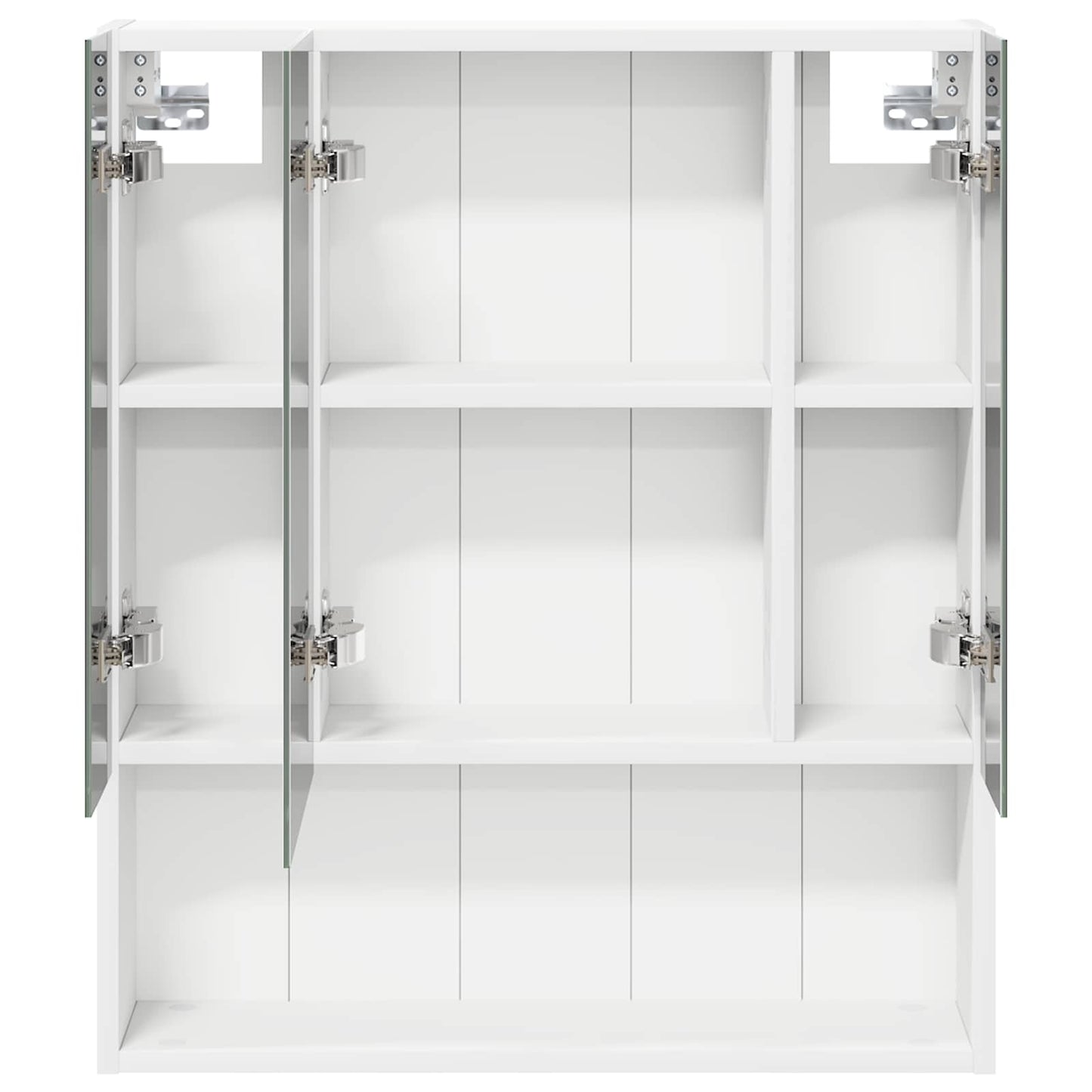 Badkamer spiegelkast Wit 60 x 14.5 x 70 cm Bewerkt hout