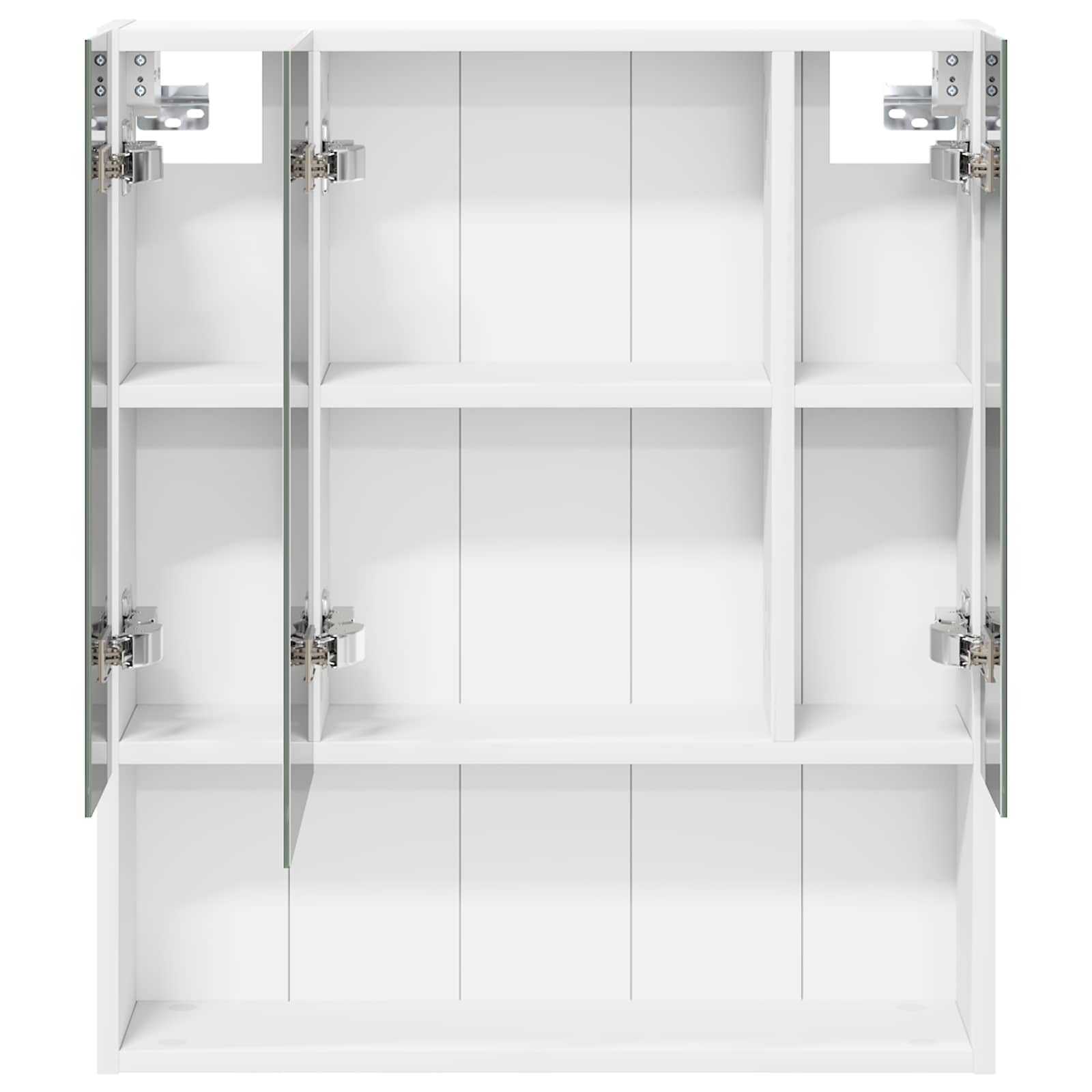 Badkamer spiegelkast Wit 60 x 14.5 x 70 cm Bewerkt hout