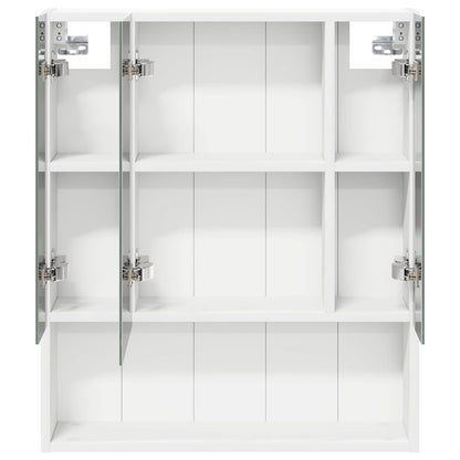 Badkamer spiegelkast Wit 60 x 14.5 x 70 cm Bewerkt hout