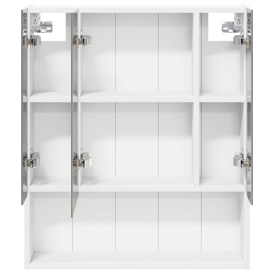 Badkamer spiegelkast Wit 60 x 14.5 x 70 cm Bewerkt hout