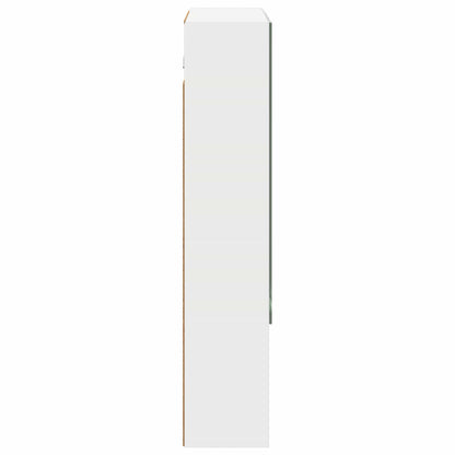 Badkamer spiegelkast Wit 60 x 14.5 x 70 cm Bewerkt hout