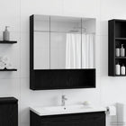 Badkamer spiegelkast 60x14.5x70 cm zwart eiken