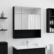 Badkamer spiegelkast 60x14.5x70 cm zwart eiken