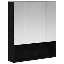 Badkamer spiegelkast Zwart Eiken 60 x 14.5 x 70 cm Bewerkt hout
