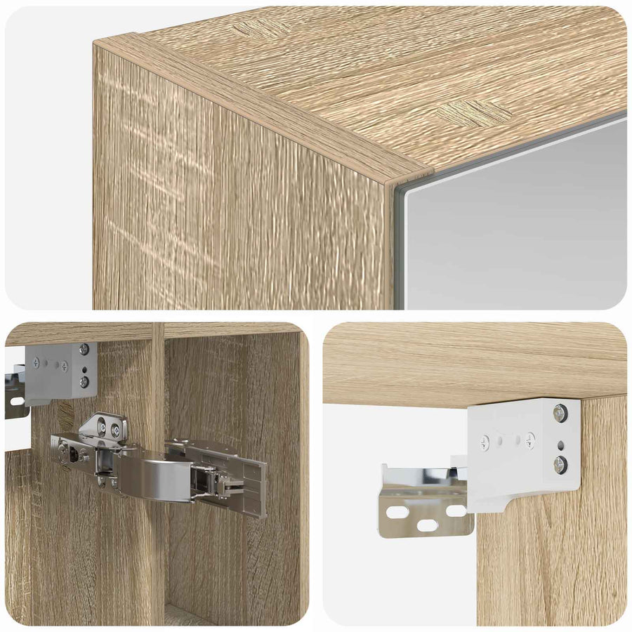 Badkamer spiegelkast met plank Sonoma Eiken 60 x 14.5 x 70 cm