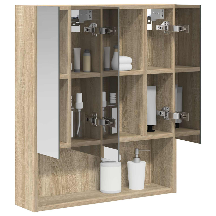 Badkamer spiegelkast met plank Sonoma Eiken 60 x 14.5 x 70 cm