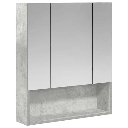 Badkamer spiegelkast Beton Grijs 60 x 14.5 x 70 cm Bewerkt hout