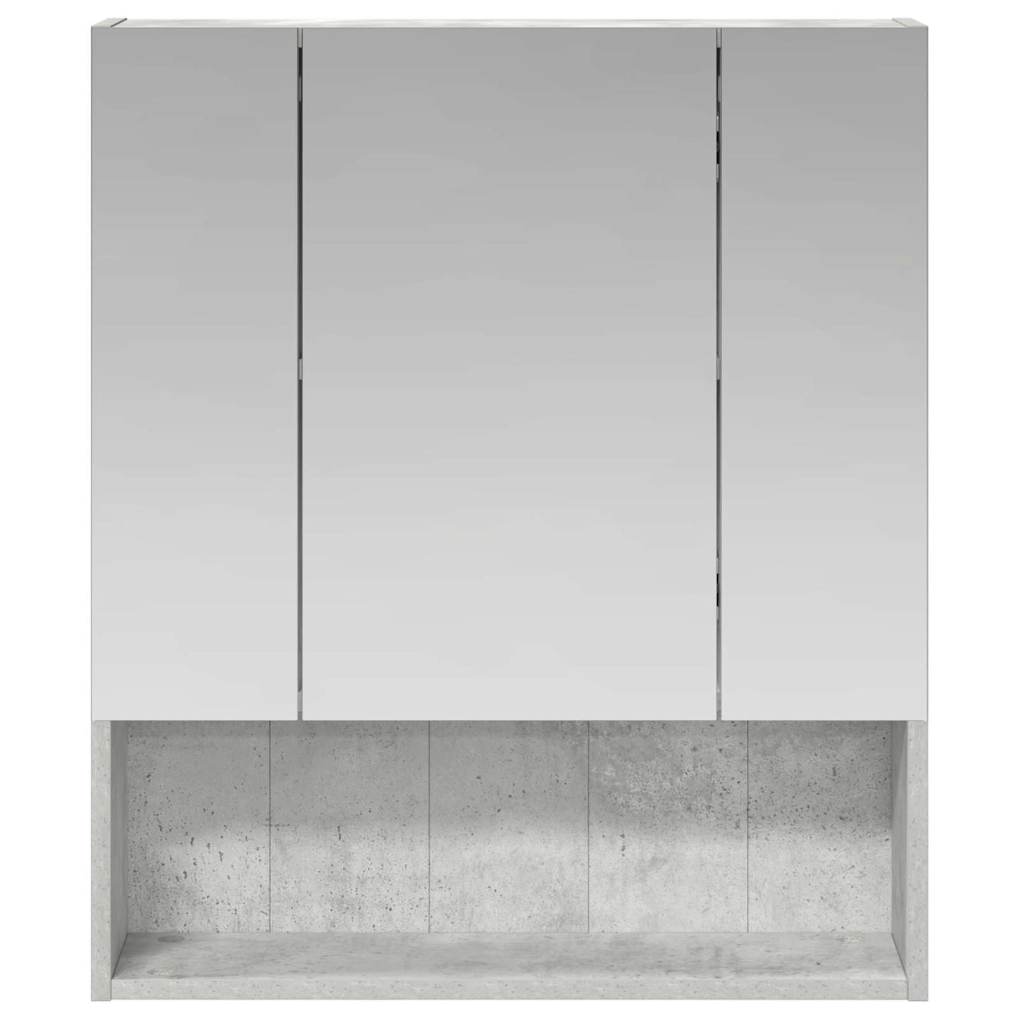 Badkamer spiegelkast Beton Grijs 60 x 14.5 x 70 cm Bewerkt hout