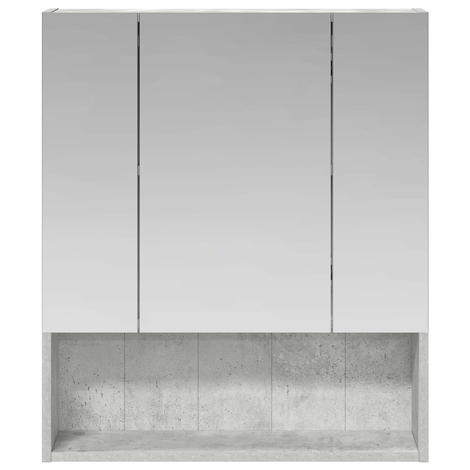 Badkamer spiegelkast Beton Grijs 60 x 14.5 x 70 cm Bewerkt hout
