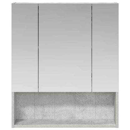 Badkamer spiegelkast Beton Grijs 60 x 14.5 x 70 cm Bewerkt hout