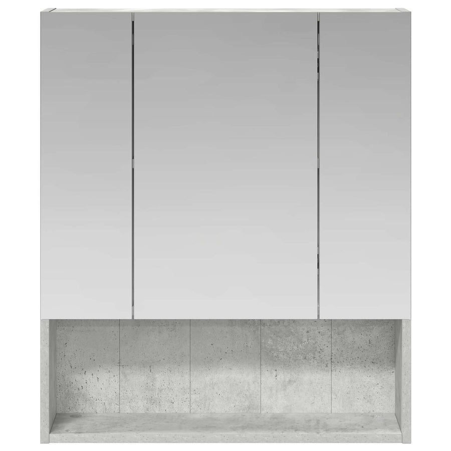 Badkamer spiegelkast Beton Grijs 60 x 14.5 x 70 cm Bewerkt hout