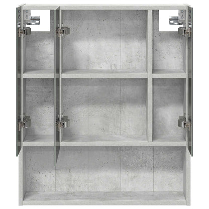 Badkamer spiegelkast Beton Grijs 60 x 14.5 x 70 cm Bewerkt hout