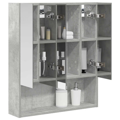 Badkamer spiegelkast Beton Grijs 60 x 14.5 x 70 cm Bewerkt hout