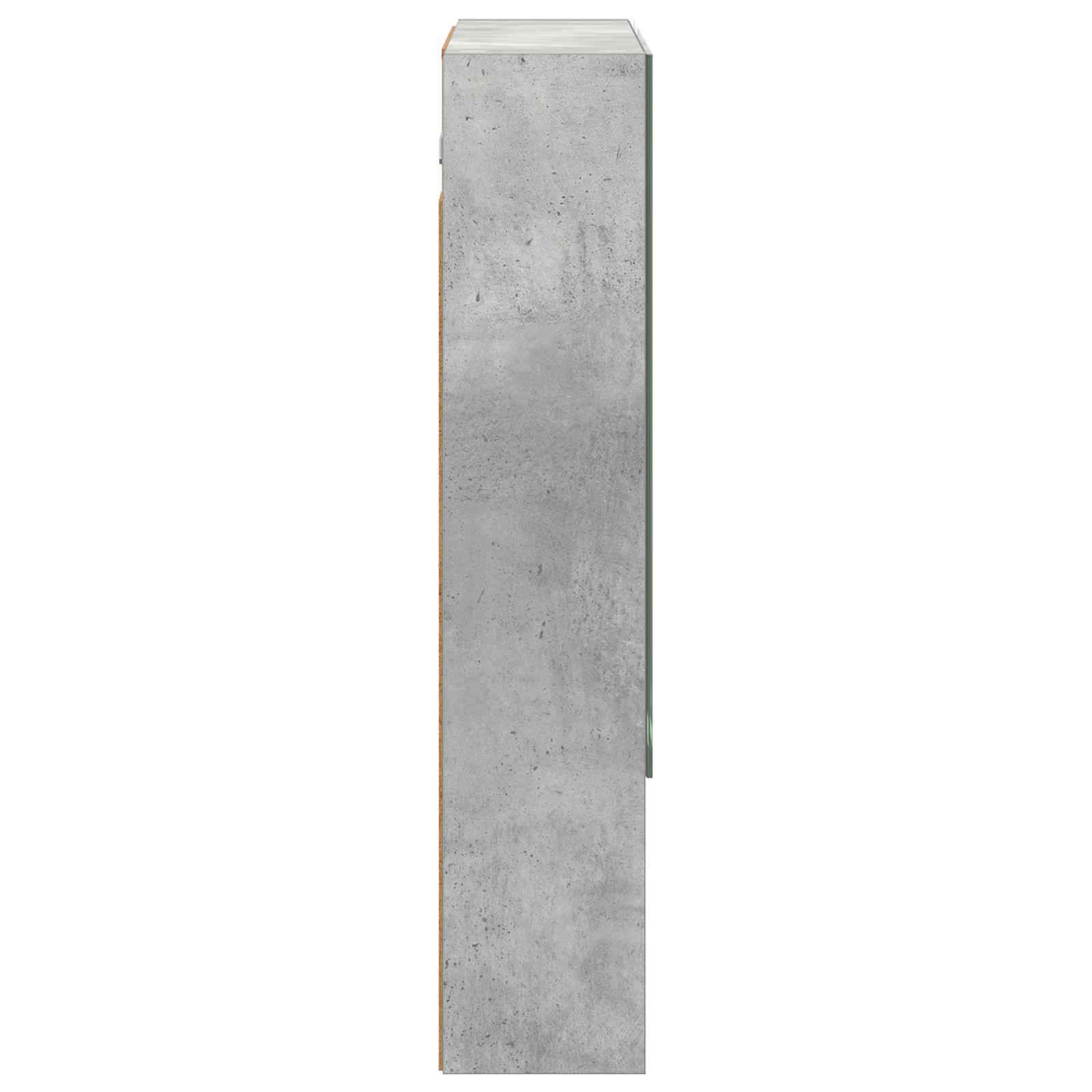 Badkamer spiegelkast Beton Grijs 60 x 14.5 x 70 cm Bewerkt hout