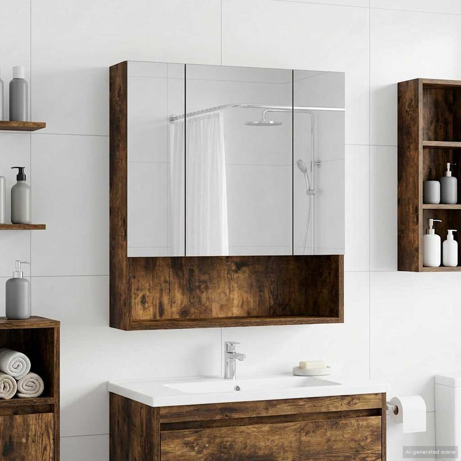 Badkamer spiegelkast Gerookt eiken 60 x 14.5 x 70 cm