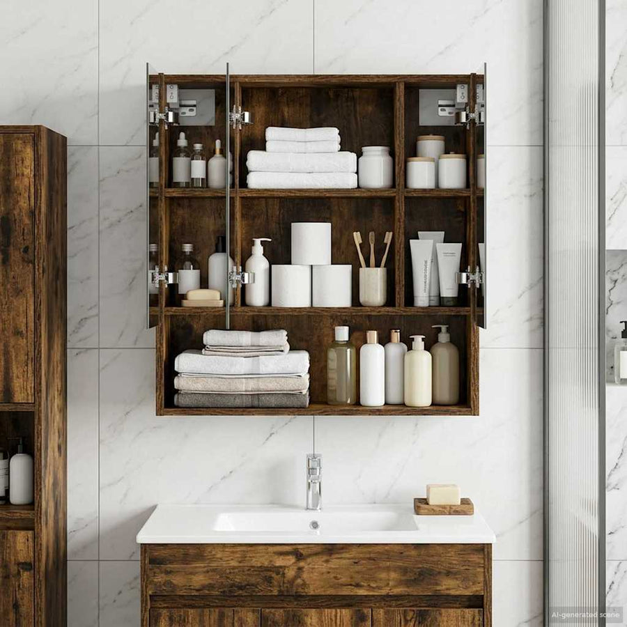 Badkamer spiegelkast Gerookt eiken 60 x 14.5 x 70 cm